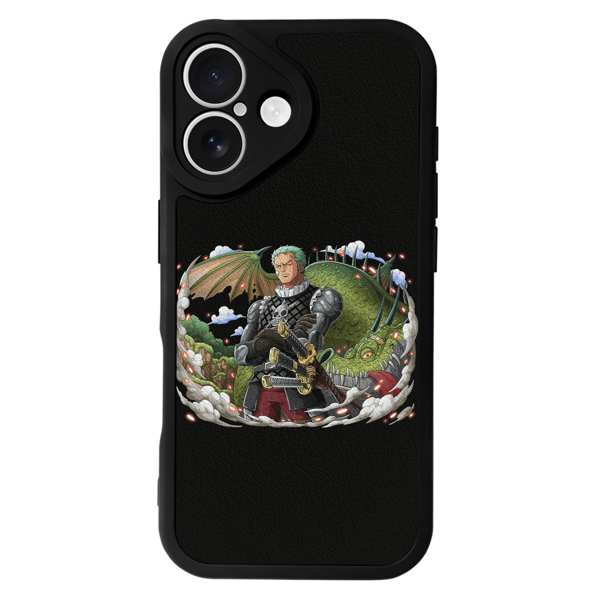 （画像用） ワンピース ロロノア・ゾロ ONE PIECE Roronoa Zoro 【iPhone 16シリーズ対応】シリコンスマホケース（レザー調） 材質：シリコン